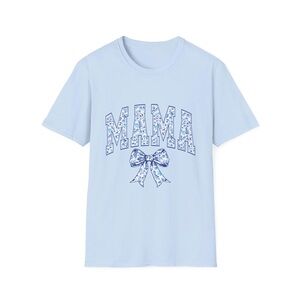 🌱🦢4 FOR $15!🦢🌱 Light Blue MAMA' Print tee